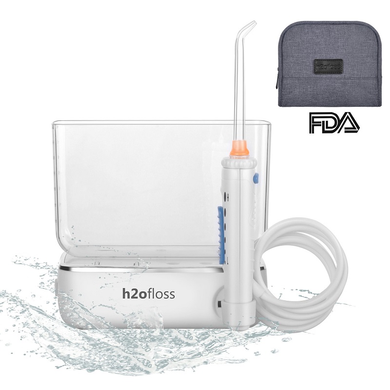 H2ofloss®Travel Water Dental Flosser القابلة لإعادة الشحن والري اللاسلكي عن طريق الفم لتنظيف الأسنان مع 400 مل من خزان المياه (HF-3)